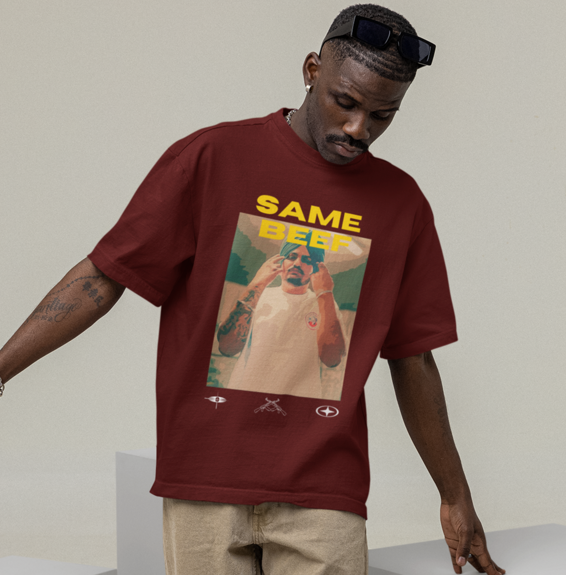 Sidhu Moosewala Same Beef fan Oversized T-shirt [Unisex]