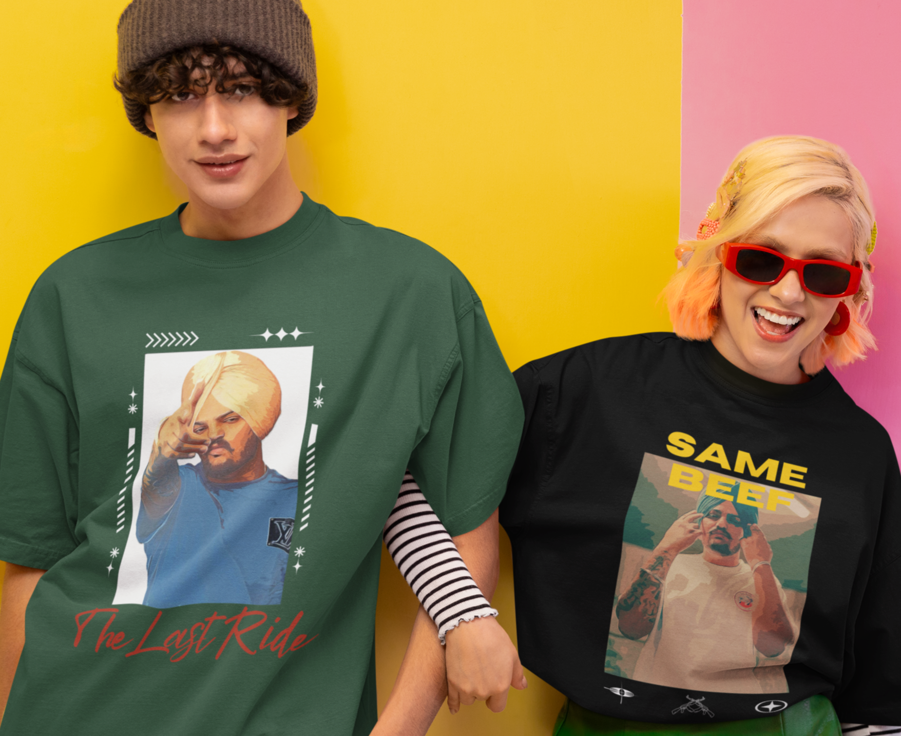 Sidhu Moosewala Same Beef fan Oversized T-shirt [Unisex]