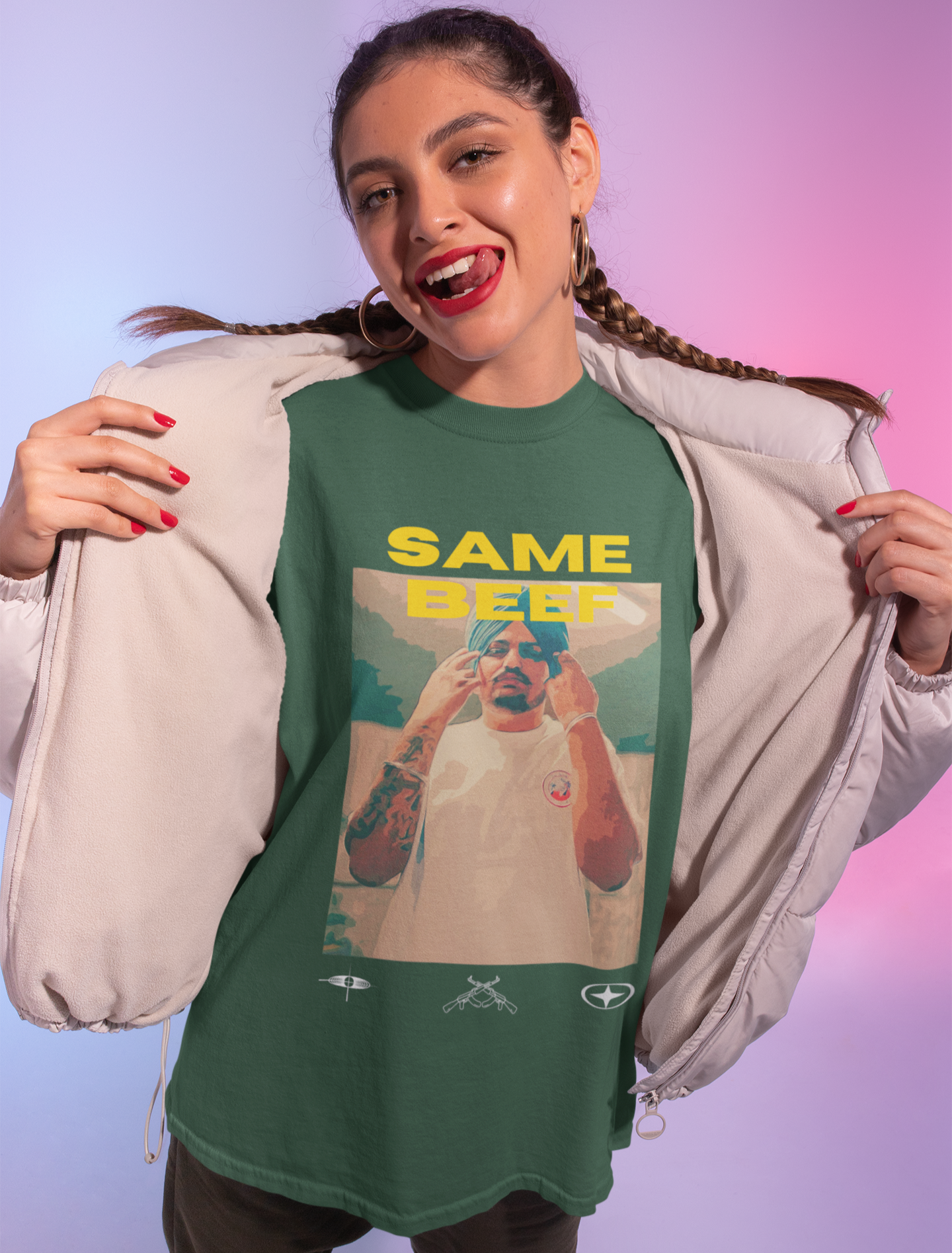 Sidhu Moosewala Same Beef fan Oversized T-shirt [Unisex]